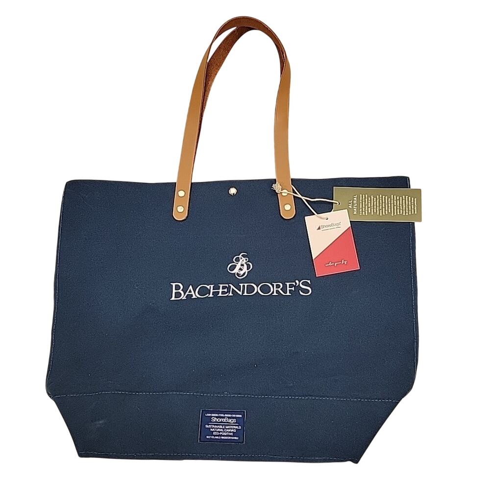 ShoreBags Tote Large Bag Handmade New Navy Heavyweight Canvas Bachendorfs Luxury